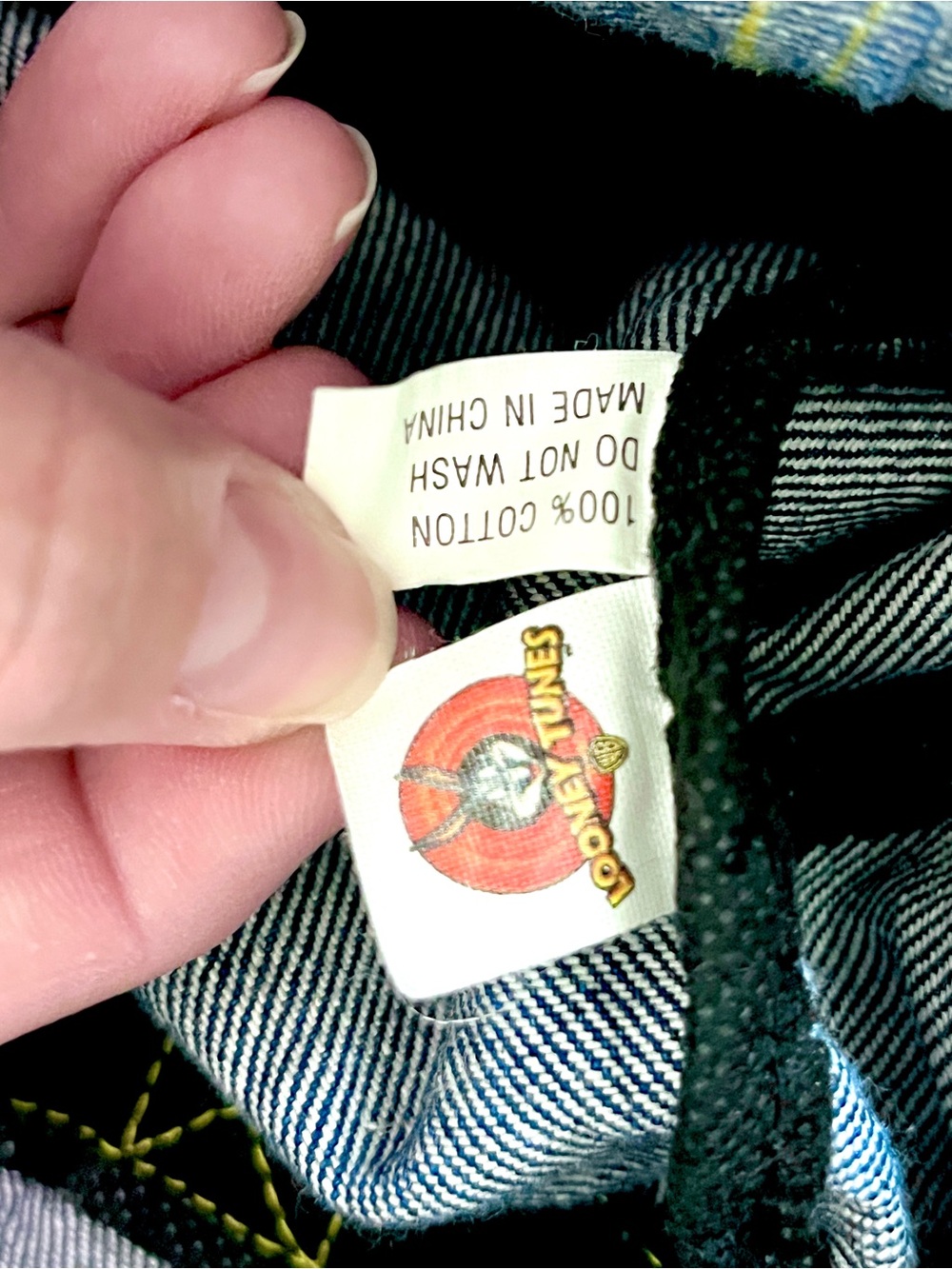 Vintage Looney Tunes Tweety Bird Blue Denim Mini Backpack - Picture 8 of 8